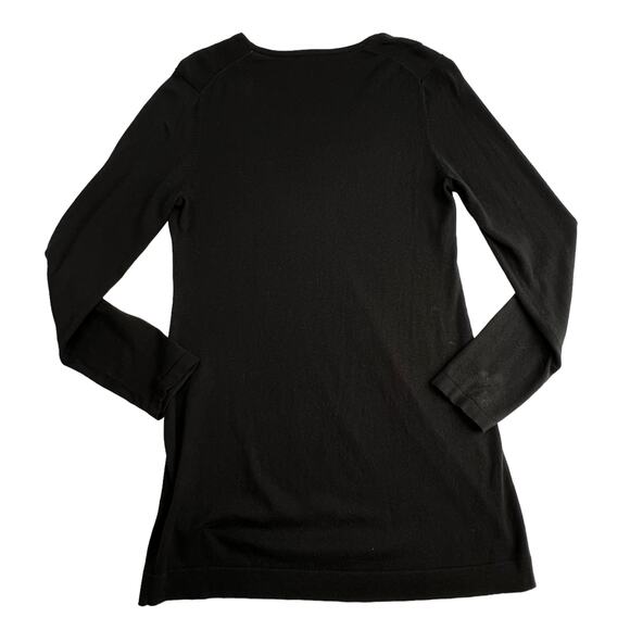 J McLaughlin Black Dress Size Medium Long Sleeve Cotton Blend Stretch Soft - Picture 7 of 12